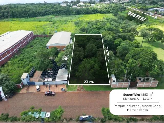 Terreno de 1.833 m² à venda em Hernandarias